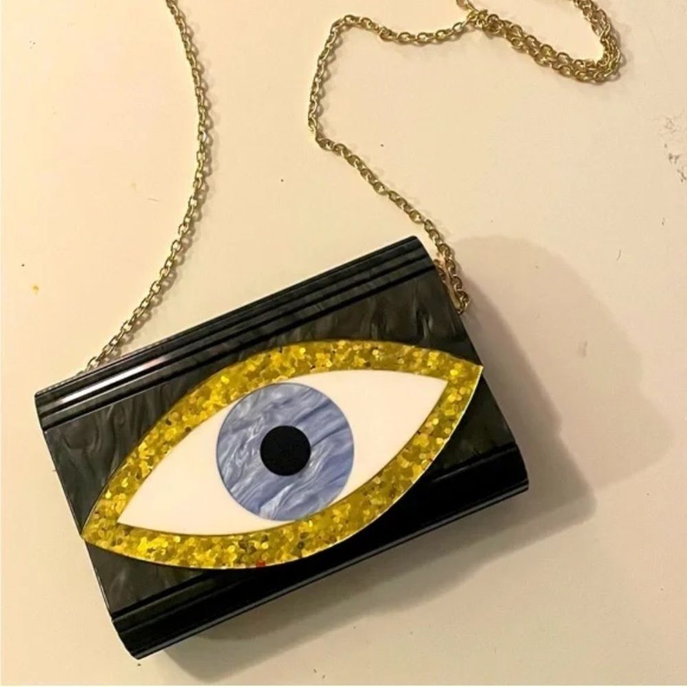 KURT GEIGER LONDON EVIL EYE CLUTCH BAG PURSE